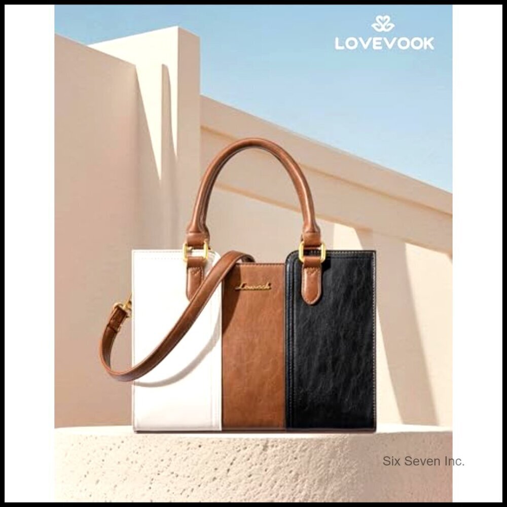 Vintage Leather Shoulder Handbag Small Satchel Tote Crossbody Bag Work Purse - Picture 3 of 6